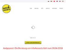 Tablet Screenshot of info4escorts.de